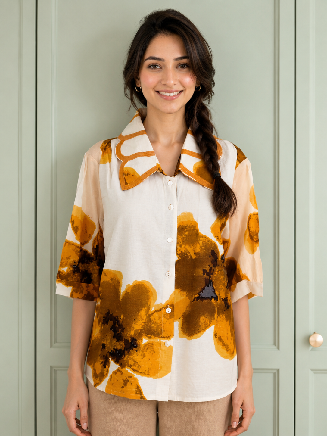 Print Statement Shirt - white
