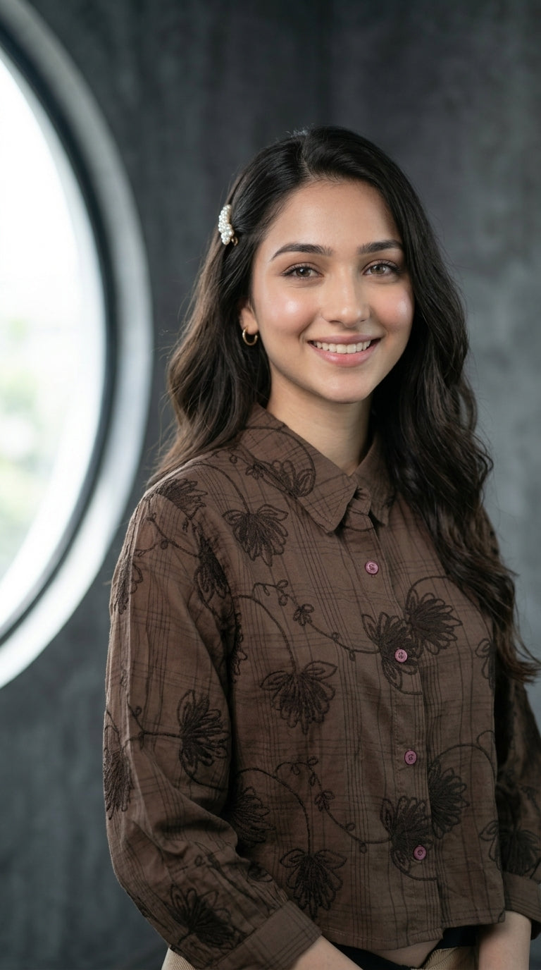 Bloom_Shirt - Brown
