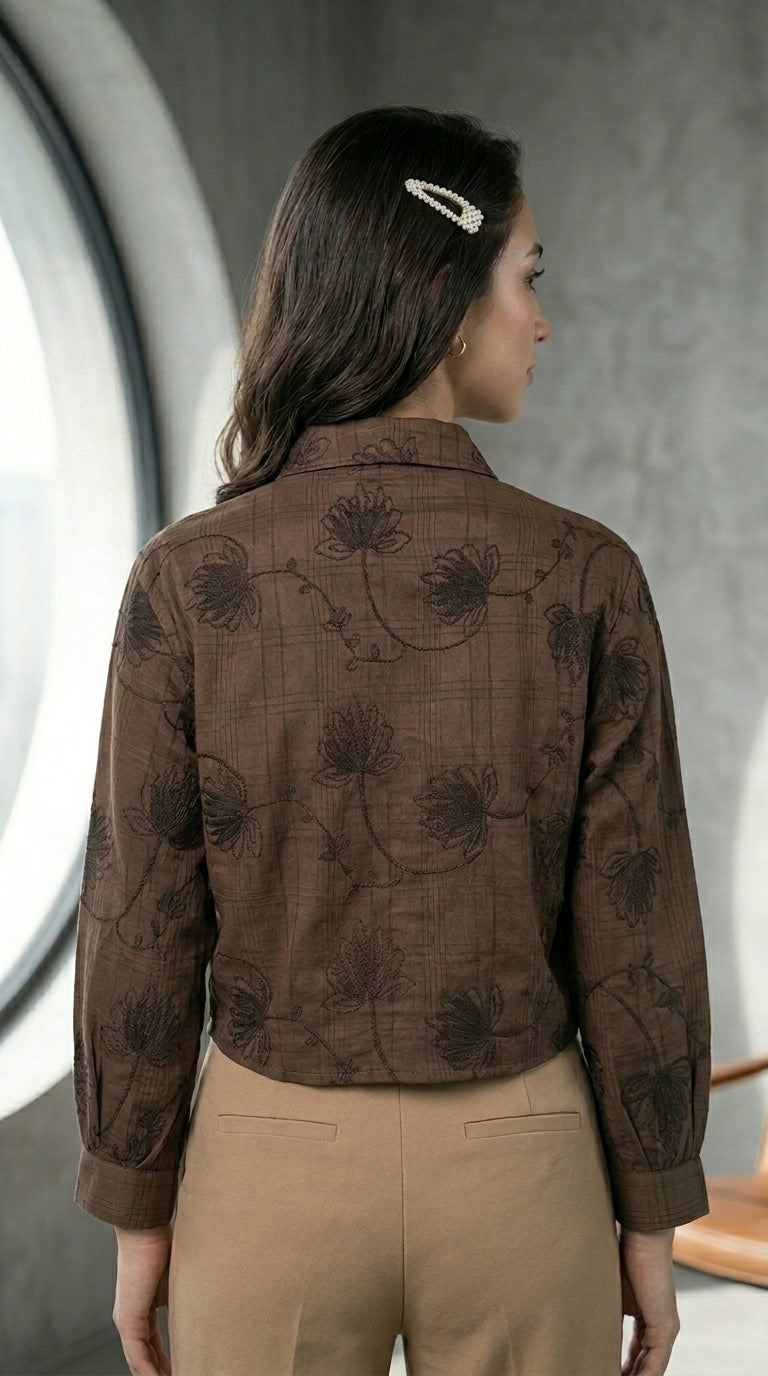 Bloom_Shirt - Brown