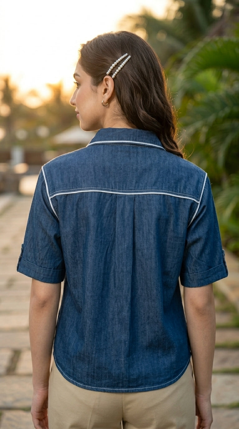 Denim_Shirt - Navy