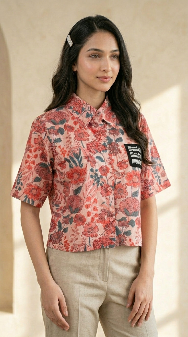 Rose_Floral_Shirt - pink