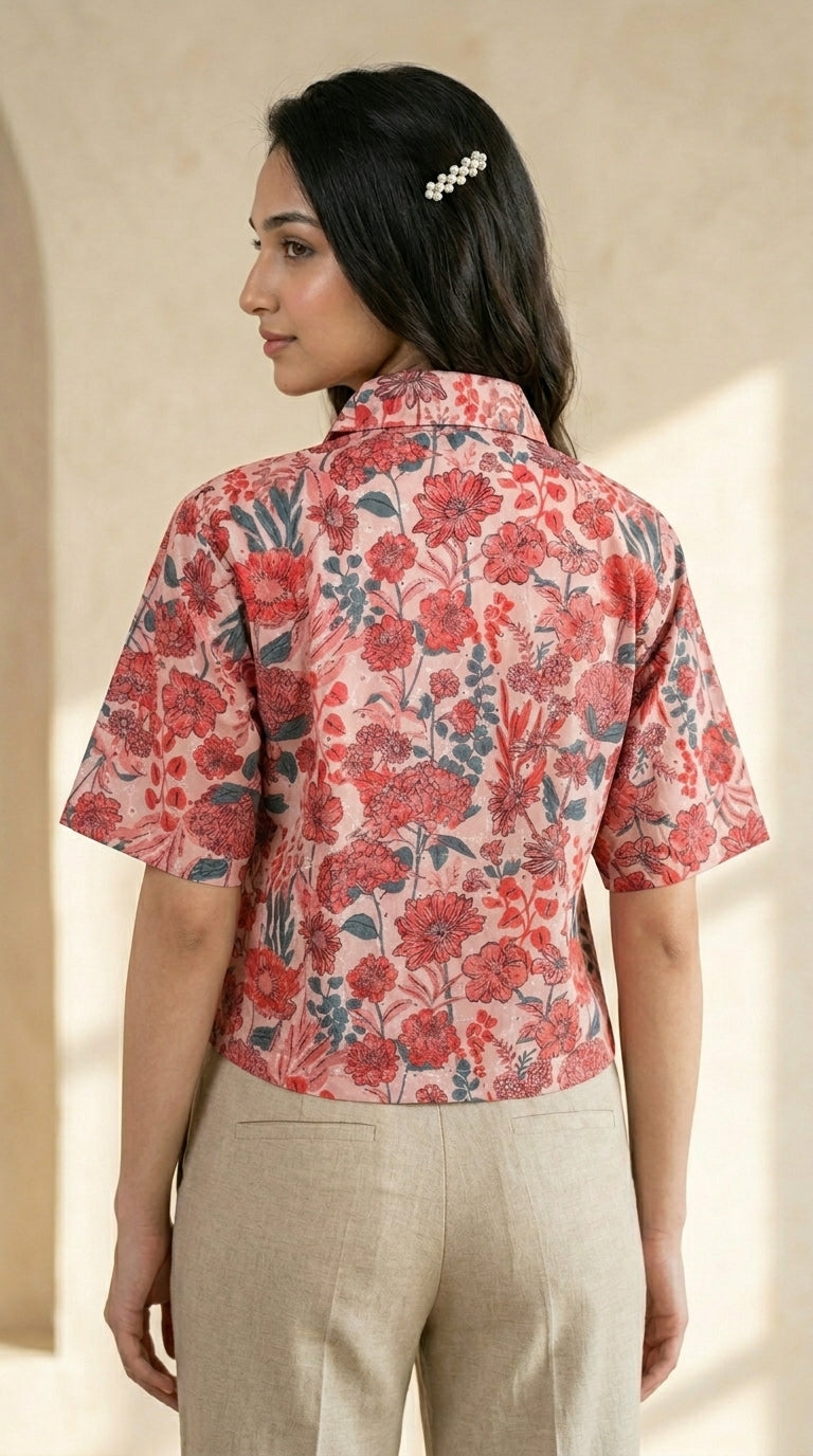 Rose_Floral_Shirt - pink