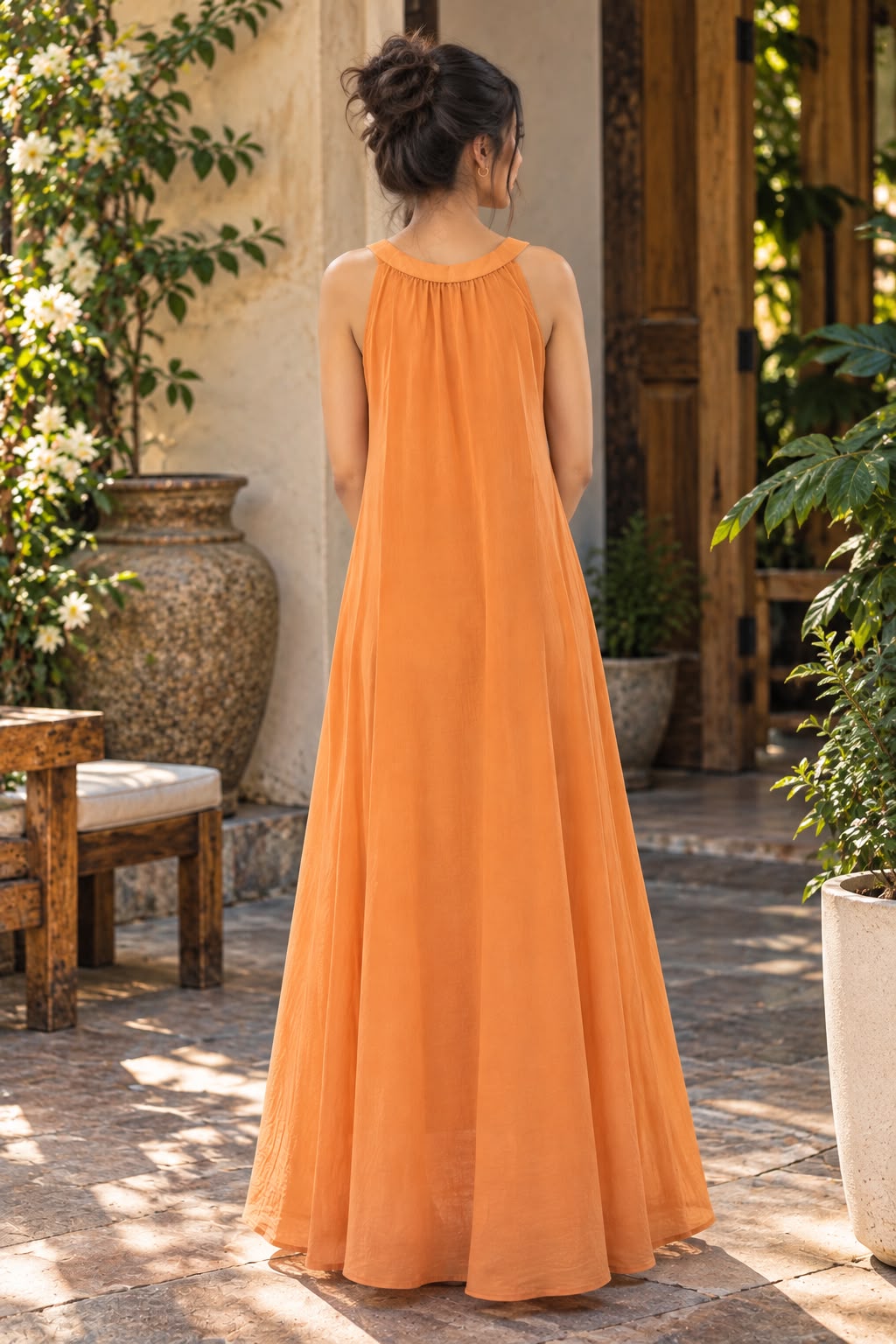 Women's Sleeveless Flowy Maxi Dress | Elegant Casual Summer Wear